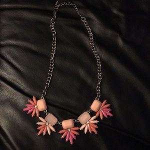 Coral/pink statement necklace